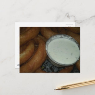lekker uienringen en ranch dressing briefkaart