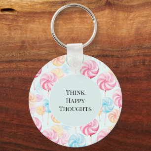 Lekkere Candy Lolly's Whimsical Gelukkige Gedachte Sleutelhanger