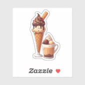 Lekkere chocolade ijs sticker (Vel)