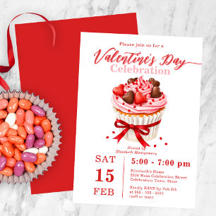Lekkere Cupcake Valentijnsdag Feestje Kaart