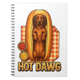Lekkere Hond Grappige Dachshund Hotdog Parodie Mal Notitieboek