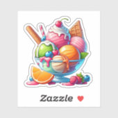 Lekkere ijsco Sundae Sticker (Vel)