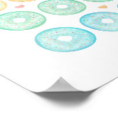 Lekkere Pastelkleurige Donuts Poster (Hoek)