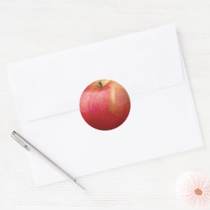 LEKKERE RODE APPELS RONDE STICKER