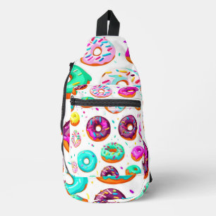 Lekkere roomdoughnuts patroon sling bag