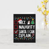 Lekkere Stoute Kerstman Ik Kan Kerst Familie Uitle Kaart (Gele Bloem)