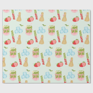 Lekkere Strawberry Matcha met Lint Cadeaupapier