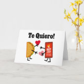 Lekkere Taco & Heet Saus - Te Quiero! (Ik hou van  Kaart (Gele Bloem)