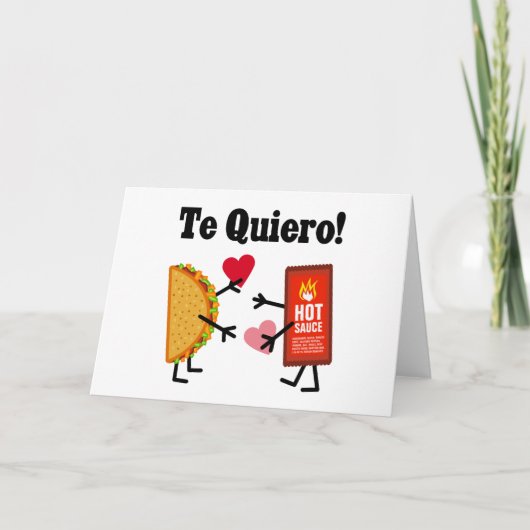 Lekkere Taco & Heet Saus - Te Quiero! (Ik hou van Kaart (Voorkant)