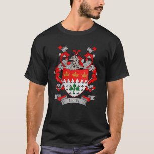 Lekkerlaag van wapens Leach familienaam Crest T-shirt