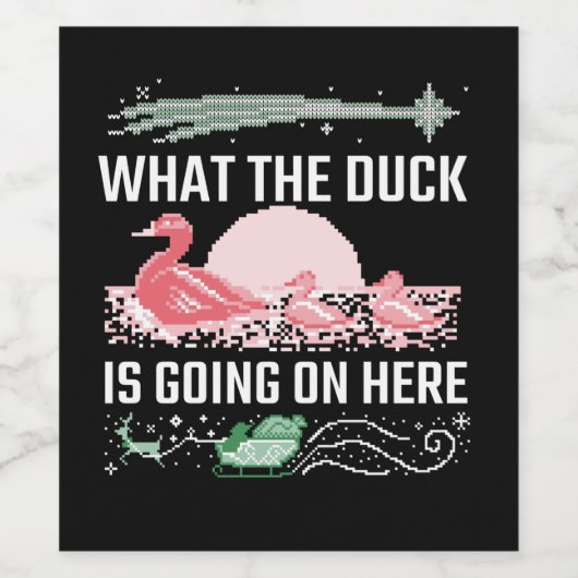 Lekkerst - waar gaat de Duck aan? Wijn Etiket (Enkel label)