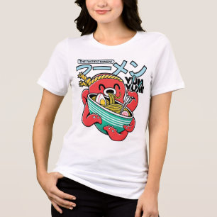 Lekkerste Ramen Octopus – Kawaii Japanse Noedels Tri-Blend Shirt