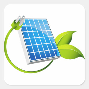Leknetje voor zonnepanelen vierkante sticker