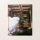Leland Stanford Mansion. Kerstgroeten Legpuzzel (Verticaal)