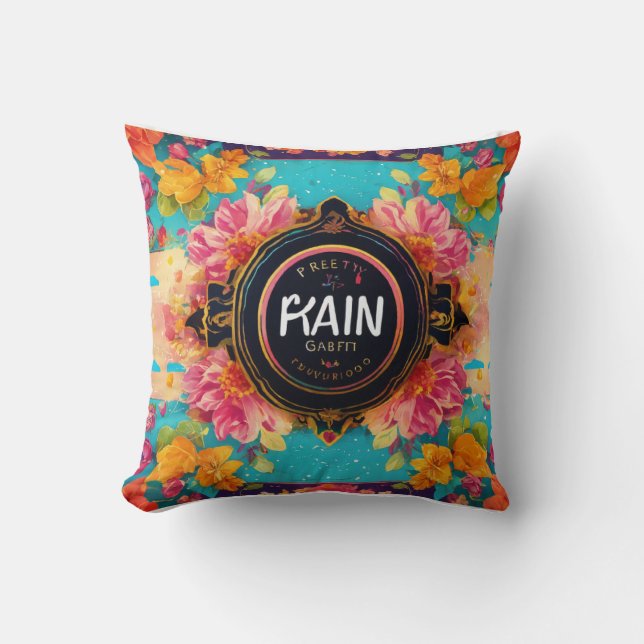"L'élégance artistique : Coussin d'impression mode (Recto)