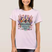 "L'élégance du T-shirt Fleur sauvage de la Fête de