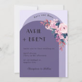 L'élégance en fleurs : Un design Faire-part de mar (Devant)