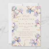 L'Élégant Boho Iris Tout En Un Faire-part de maria (Devant)