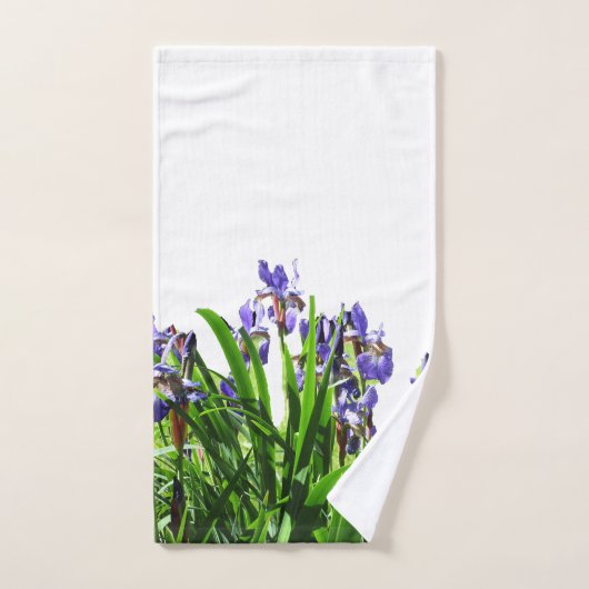 L'ÉLÉGANTE FLEUR D'IRIS    (Serviette à main)