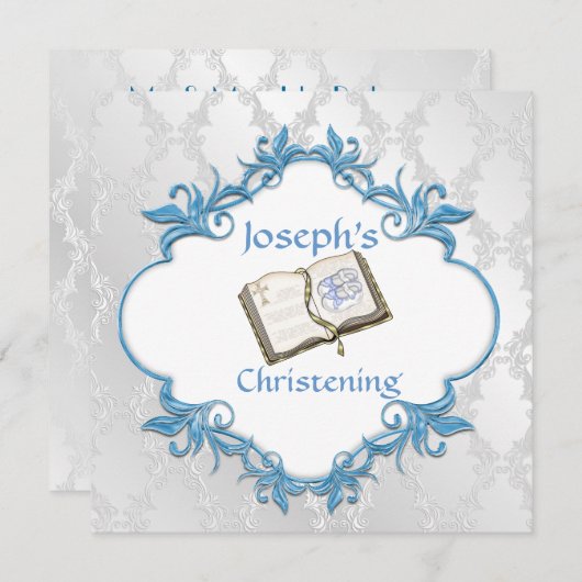 L'ÉLÉGANTE INVITATION DU GARÇON DE BÉBÉ (Devant / Derrière)