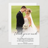 L'élégante Merci de calligraphie tant Mariage (Devant / Derrière)