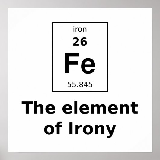 L'élément d'une affiche ironique (Devant)