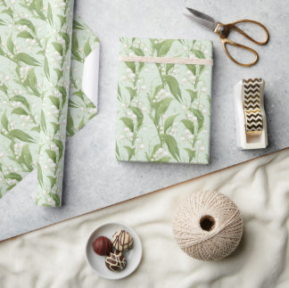 Lelenspring bloemstuk cadeaupapier