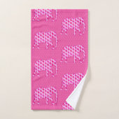 L'éléphant de Paisley, glacent le rose et le (Serviette à main)