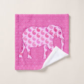 L'éléphant de Paisley, glacent le rose et le (Gant de toilette)