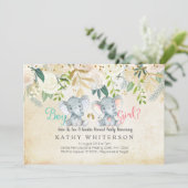 L'éléphant floral révèle son sexe Invitation Botan (Debout devant)