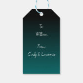 L'elfe et le robot sur une étiquette cadeau (Dos)