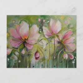 Lelie op gele groene achtergrond feestdagenkaart