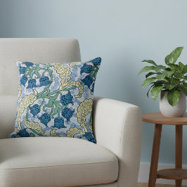 Lelie van de Vallei Blauwe Bloemen Kussen