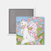 Lelie van de vallei catterfly magneet (Voorkant / Achterkant)