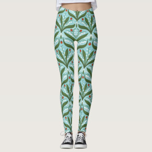 Lelie van de vallei en lieveheersbeestjes symmetri leggings