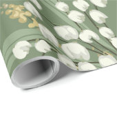 Lelie van de vallei Floral Cadeaupapier (Rol Hoek)