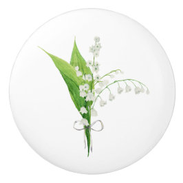 Lelie van de Vallei Floral Meubels Keramische Knop