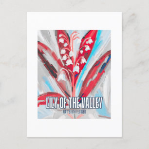 Lelie van de Vallei Geboorte Maand Bloem Aquarel Briefkaart