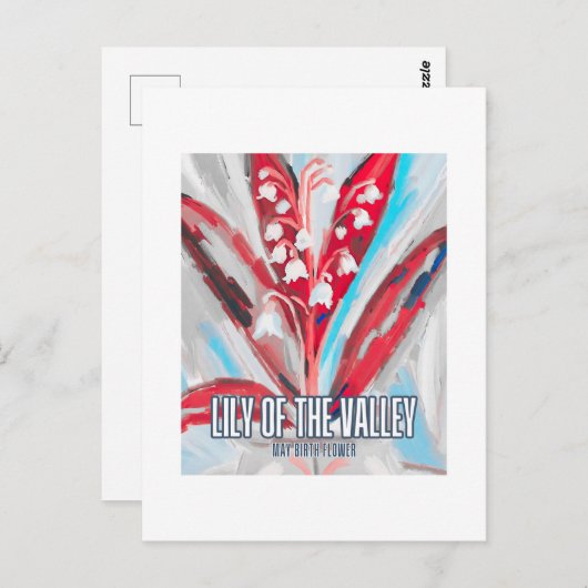 Lelie van de Vallei Geboorte Maand Bloem Aquarel Briefkaart (Voorkant / Achterkant)