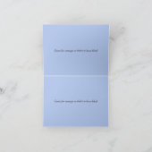 Lelie van de Vallei II Lichtblauw Solid Custom Bedankkaart (Binnen)