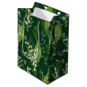 Lelie van de vallei met varens | Dark Green Medium Cadeauzakje (Voorkant Gekanteld)