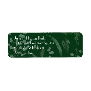 Lelie van de vallei met varens   DK Green Custom Etiket