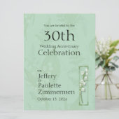 Lelie van de vallei met varens | Sage Green Custom Kaart (Staand voorkant)