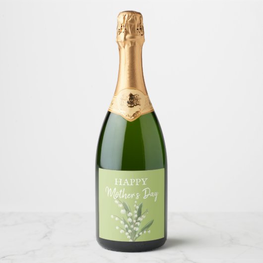 Lelie van de Vallei Moederdag Sparkling Wijnetiket (Voorkant)