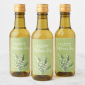 Lelie van de Vallei Moederdag Wijn Etiket (Flessen)