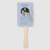 Lelie van Vallei | Lichtblauw met fotoprogramma Handwaaier (Voorkant)