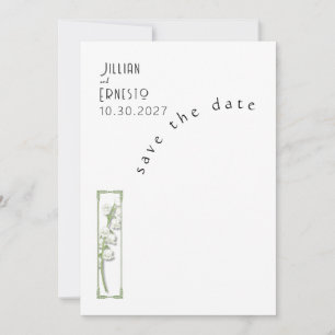 Lelie van Vallei   Wit Save the Date v2 Kaart