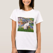 Lelies 2 - Blue Point Siamese kat T-shirt (Voorkant)