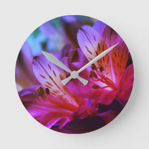 Lelies Bloemenwandklok Ronde Klok