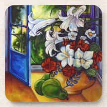 Lelies en peren Onderzetter Set van 6